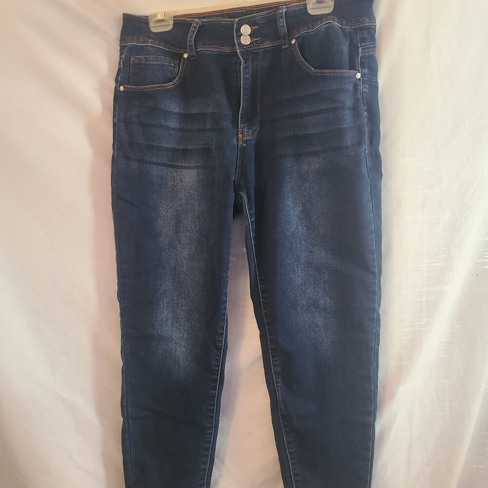 Blue Savvy High Rise Ankle Skinny Jeans Juniors Size 17/33 Blue